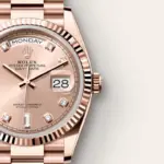 Rolex Day-Date Oyster, 36mm, Everose gold diamonds M128235 - Image 3